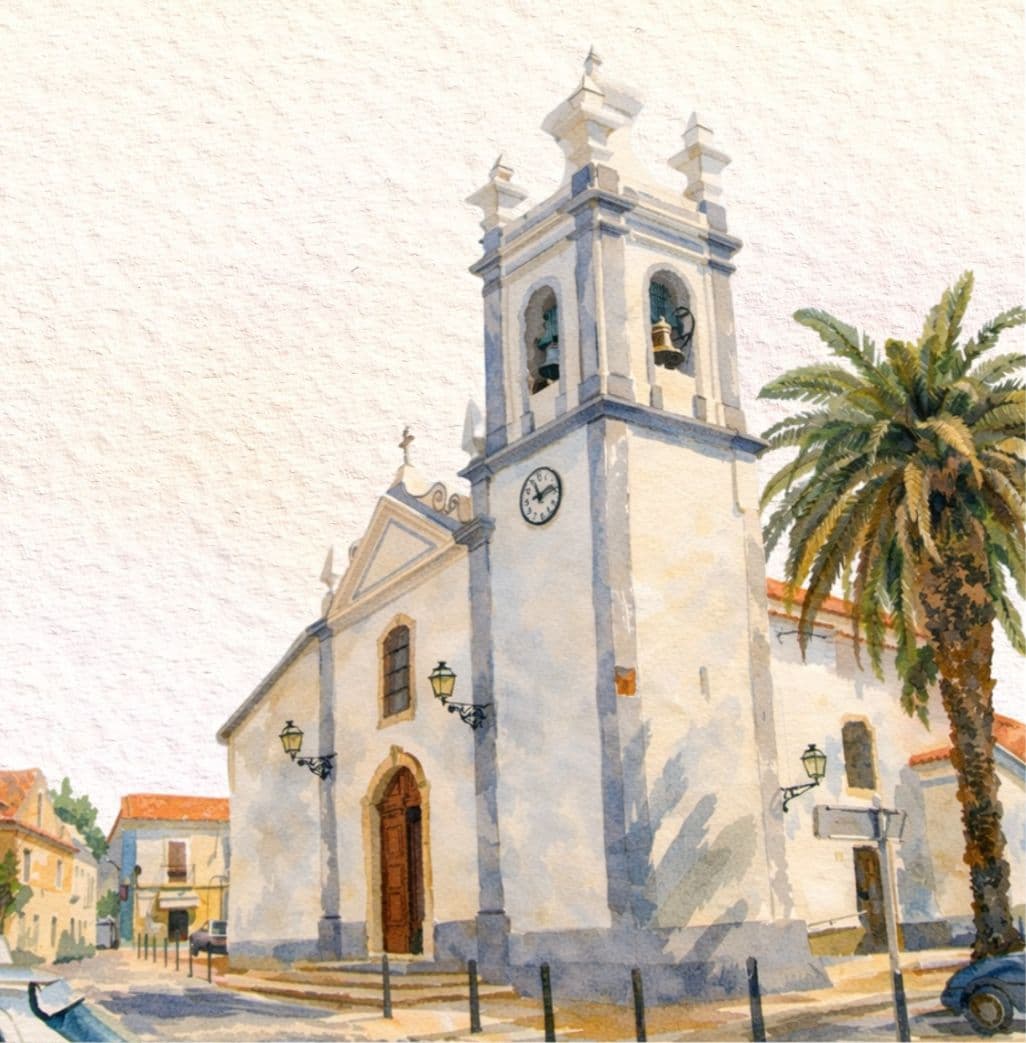 Aguarela da Igreja Matriz de Grândola